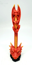 Red Dragon Pen On Dragon Head Base